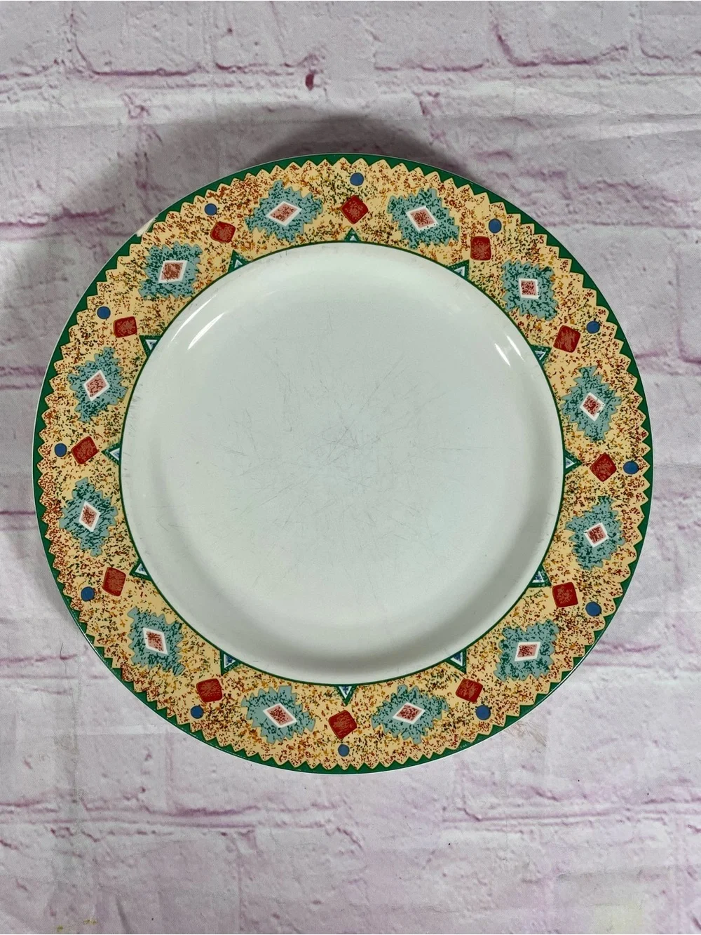 Vintage Sakura Moccasin Sue Zipkin Southwestern Stoneware Salad Plate Set of 2